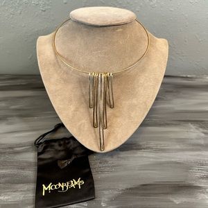 Vintage MoonBeams sterling and gold filled artisan choker pendant necklace